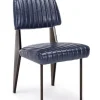 Sedie>Bizzotto SEDIA IN ECOPELLE BLU - NELLY