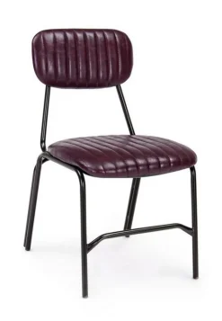 Sedie>Bizzotto SEDIA IN ECOPELLE BORDEAUX - DEBBIE