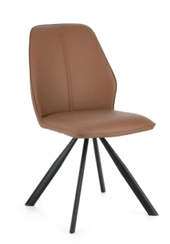 Sedie>Bizzotto SEDIA IN ECOPELLE COGNAC - MAXWELL