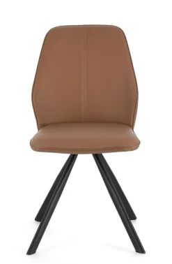 Sedie>Bizzotto SEDIA IN ECOPELLE COGNAC - MAXWELL