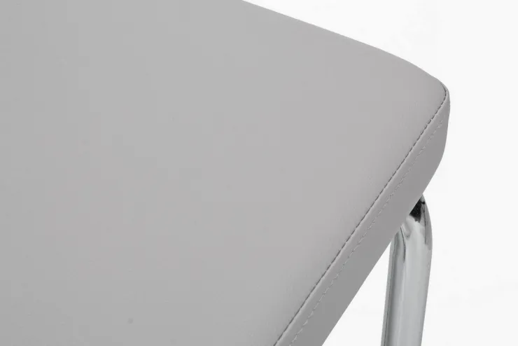 Sedie>Bizzotto SEDIA IN ECOPELLE GRIGIO CHIARO - THELMA