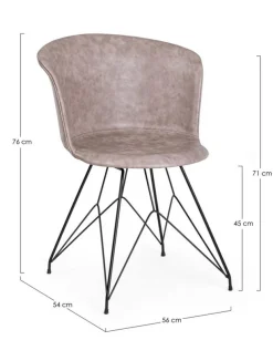 Sedie>Bizzotto SEDIA IN ECOPELLE NERA - LOFT