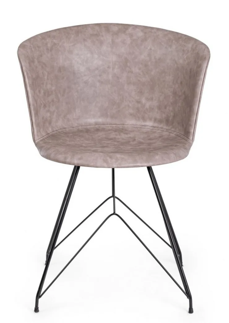 Sedie>Bizzotto SEDIA IN ECOPELLE NERA - LOFT