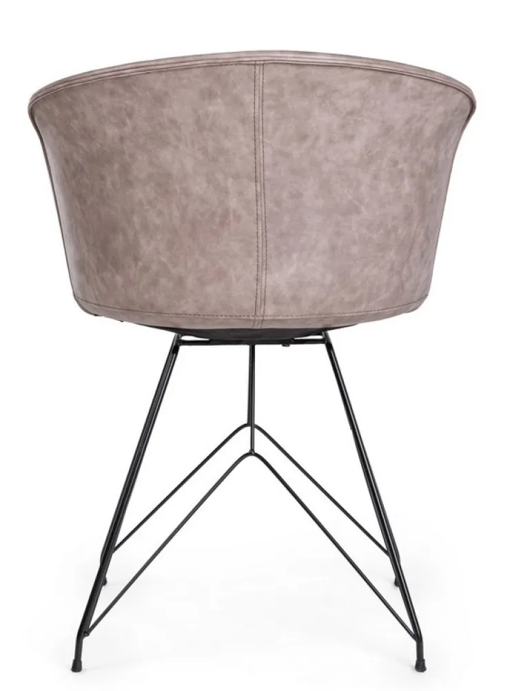 Sedie>Bizzotto SEDIA IN ECOPELLE NERA - LOFT