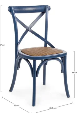 Sedie>Bizzotto SEDIA IN LEGNO BLU - CROSS