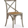 Sedie>Bizzotto SEDIA IN LEGNO GRIGIO SCURO - CROSS