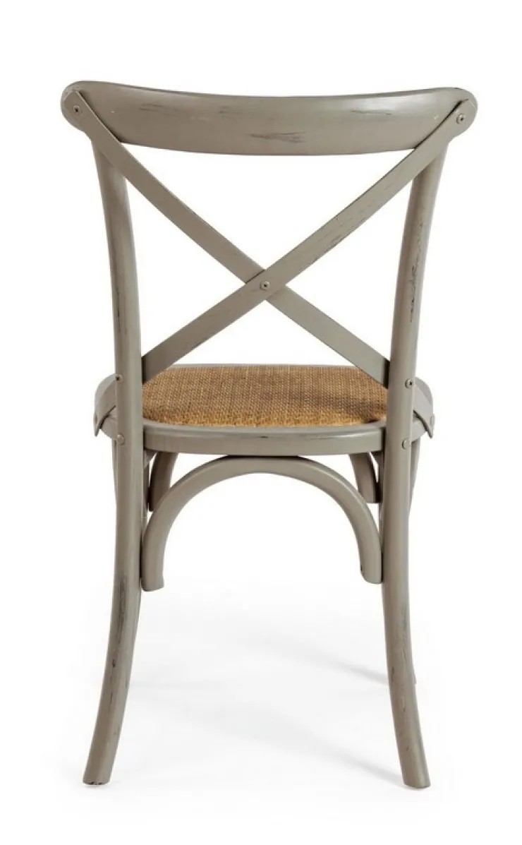 Sedie>Bizzotto SEDIA IN LEGNO GRIGIO SCURO - CROSS