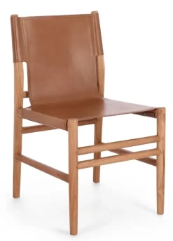Sedie>Bizzotto SEDIA IN PELLE COGNAC - CAROLINE