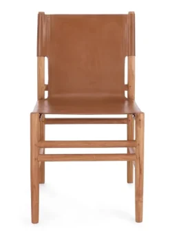 Sedie>Bizzotto SEDIA IN PELLE COGNAC - CAROLINE