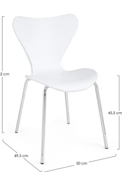 Sedie>Bizzotto SEDIA IN PLASTICA BIANCA - TESSA