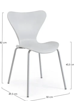 Sedie>Bizzotto SEDIA IN PLASTICA GRIGIA - TESSA