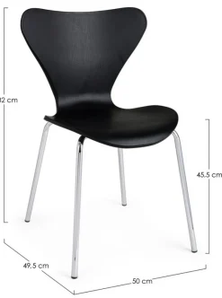 Sedie>Bizzotto SEDIA IN PLASTICA NERA - TESSA