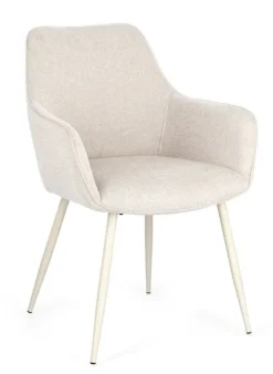 Sedie>Bizzotto SEDIA IN TESSUTO BEIGE - CORA