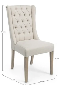 Sedie>Bizzotto SEDIA IN TESSUTO BEIGE - COLUMBIA