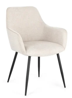 Sedie>Bizzotto SEDIA IN TESSUTO BEIGE- CORA