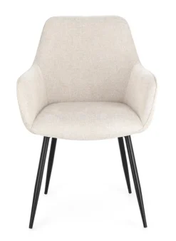 Sedie>Bizzotto SEDIA IN TESSUTO BEIGE- CORA