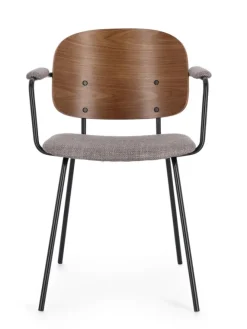 Sedie>Bizzotto SEDIA IN TESSUTO GRIGIO - SIENNA
