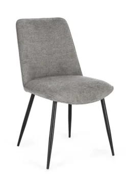 Sedie>Bizzotto SEDIA IN TESSUTO GRIGIO SCURO - CORA