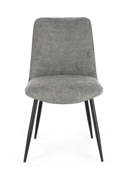 Sedie>Bizzotto SEDIA IN TESSUTO GRIGIO SCURO - CORA