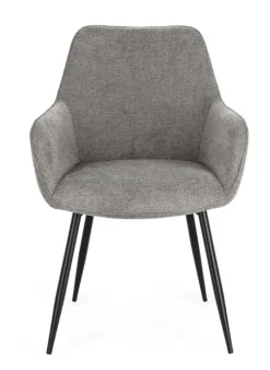 Sedie>Bizzotto SEDIA IN TESSUTO GRIGIO SCURO - CORA
