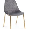 Sedie>Bizzotto SEDIA IN VELLUTO GRIGIO SCURO - TERRY