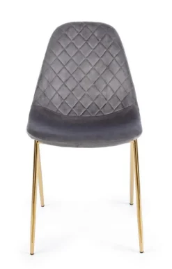 Sedie>Bizzotto SEDIA IN VELLUTO GRIGIO SCURO - TERRY