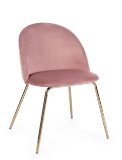 Sedie>Bizzotto SEDIA IN VELLUTO ROSA - TANYA