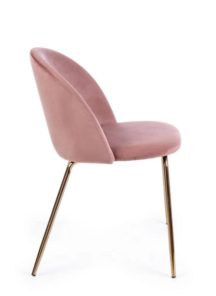 Sedie>Bizzotto SEDIA IN VELLUTO ROSA - TANYA