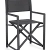 Sedie>Bizzotto SEDIA REGISTA IN ALLUMINIO GRIGIO SCURO - TAYLOR