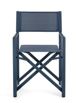 Sedie>Bizzotto SEDIA REGISTA IN ALLUMINIO NAVY - TAYLOR