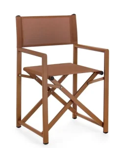 Sedie>Bizzotto SEDIA REGISTA IN ALLUMINIO PECAN - TAYLOR