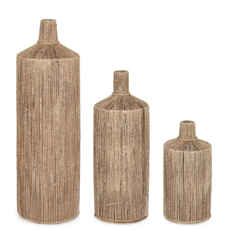 Ceste Decorative>Bizzotto SET3 BOTTIGLIA DECOR PHETRA TO NATURALE
