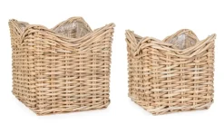 Ceste Decorative>Bizzotto SET2 CESTA HARIS QU NATURALE