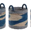 Ceste Decorative>Bizzotto SET3 CESTA 2M ACHAL TO NAT-BLU