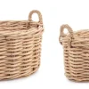 Ceste Decorative>Bizzotto SET2 CESTA 2M MALANG OV NATURALE