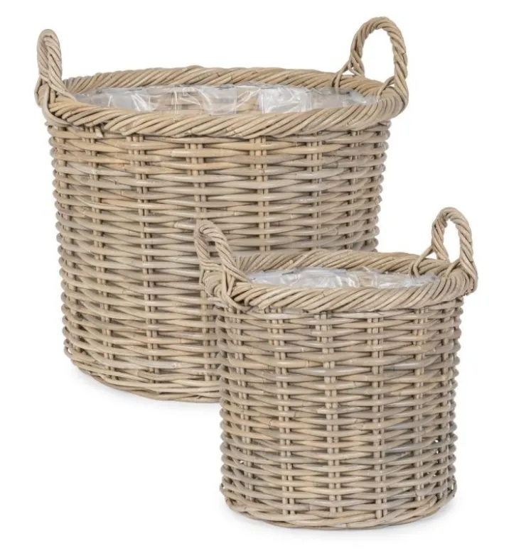 Ceste Decorative>Bizzotto SET2 CESTA 2M RANDY TO GRIGIO