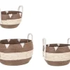 Ceste Decorative>Bizzotto SET3 CESTA 2M THELMA MARRONE BOMB