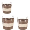 Ceste Decorative>Bizzotto SET3 CESTA 2M THELMA MARRONE SVAS