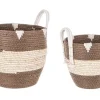 Ceste Decorative>Bizzotto SET2 CESTA 2M THELMA MARRONE TO