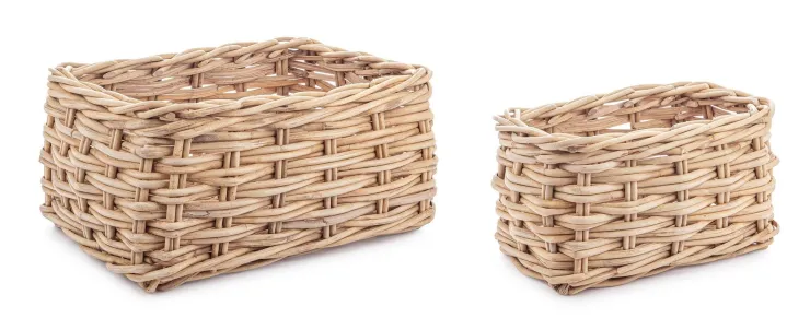 Ceste Decorative>Bizzotto SET2 CESTA MALANG NATURALE