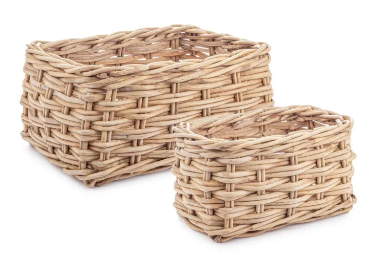 Ceste Decorative>Bizzotto SET2 CESTA MALANG NATURALE