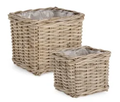 Ceste Decorative>Bizzotto SET2 CESTA RANDY QU GRIGIO