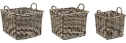 Ceste Decorative>Bizzotto SET3 CESTO 2M NARRA QU
