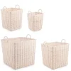 Ceste Decorative>Bizzotto SET4 CESTO 2M NARRA QU SBIANCATO