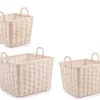 Ceste Decorative>Bizzotto SET3 CESTO 2M NARRA QU SBIANCATO