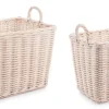 Ceste Decorative>Bizzotto SET2 CESTO 2M NARRA SBIANCATO S