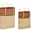 Ceste Decorative>Bizzotto SET2 CESTO 2M TUY NATURALE MARRONE