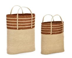 Ceste Decorative>Bizzotto SET2 CESTO 2M TUY NATURALE MARRONE