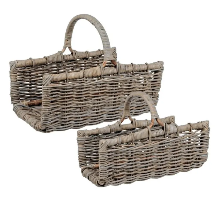 Ceste Decorative>Bizzotto SET2 CESTO P.LEGNA NARRA
