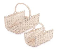 Ceste Decorative>Bizzotto SET2 CESTO P.LEGNA NARRA SBIANCATO